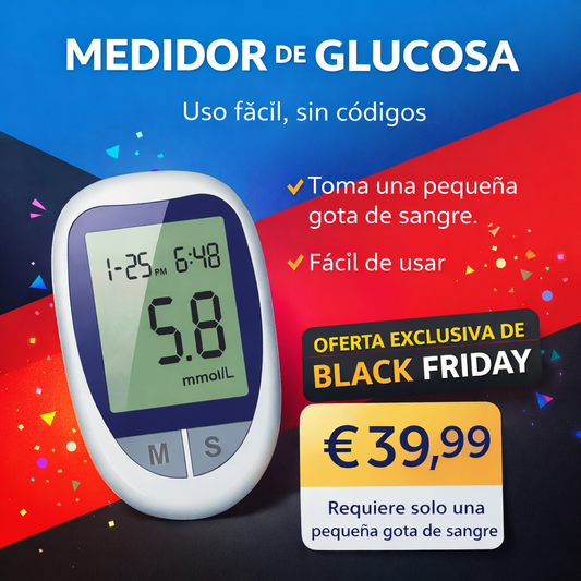 Medidor de Glucosa en Sangre Digital con 50 Tiras y 50 Lancetas – Control Preciso y Seguro en Casa